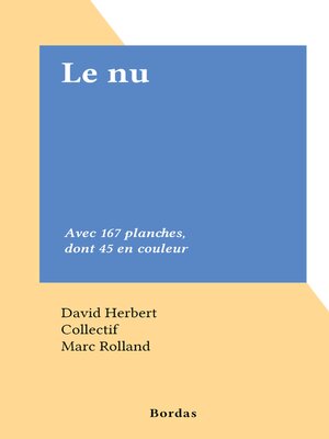 cover image of Le nu
